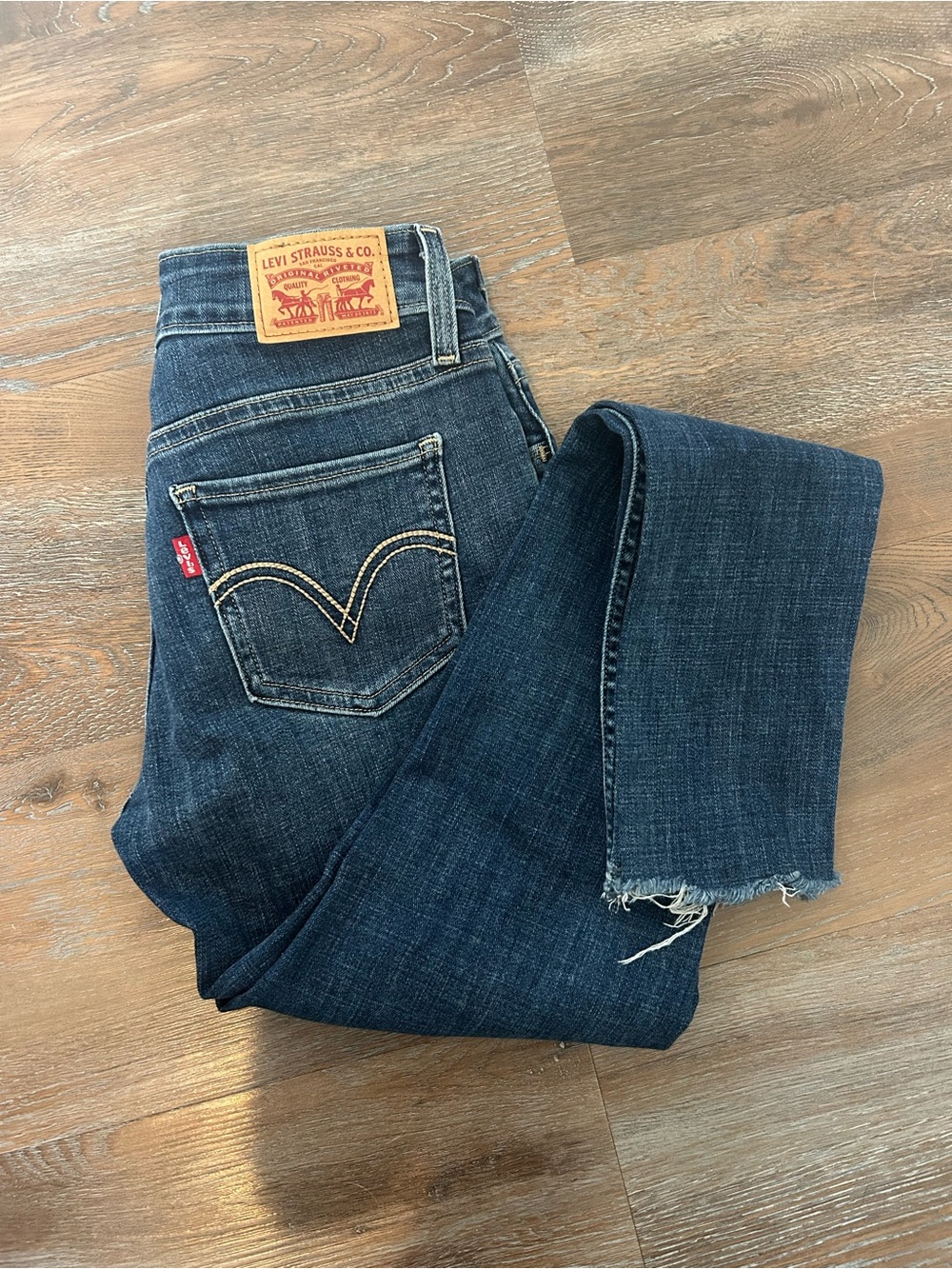 Levi's Women's Dark Wash Straight Leg Jeans